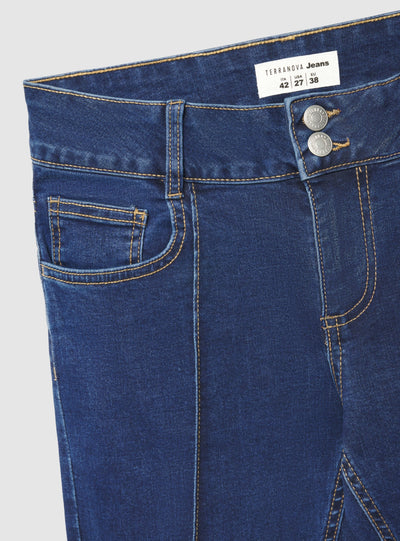 Jeans a zampa a vita bassa