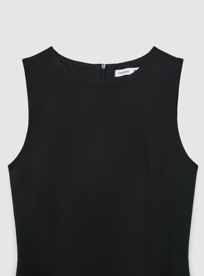 Vestito tubino smanicato con spacchi