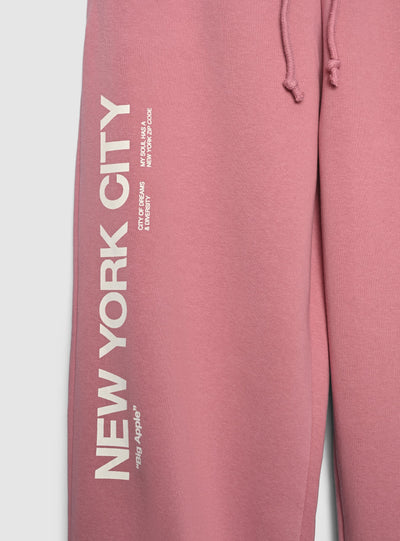 Pantaloni tuta con coulisse e scritta