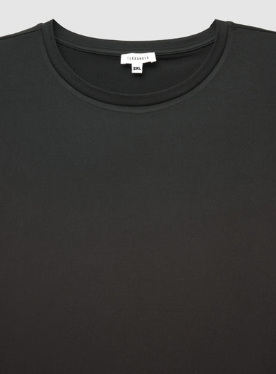 T-shirt manica lunga girocollo a tinta unita