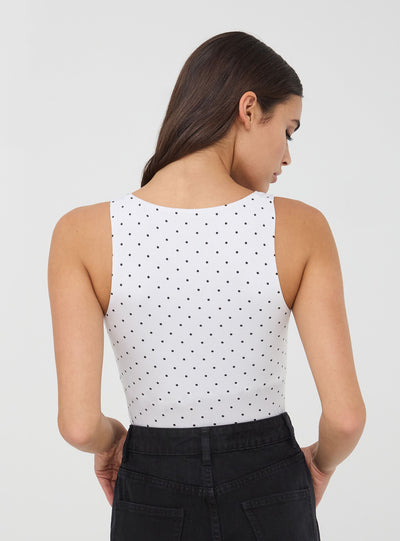 Débardeur élastique à pois