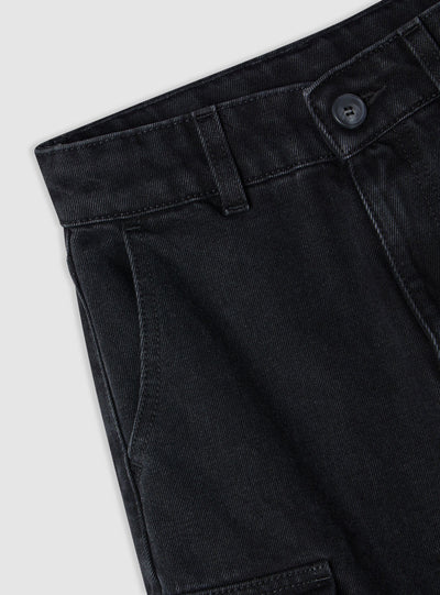 Solid colour children's cargo trousers
