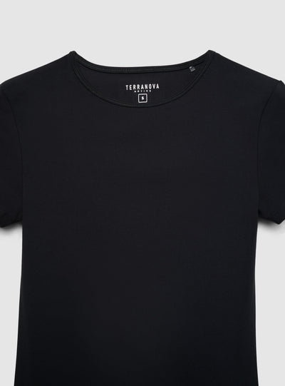 T-shirt girocollo a tinta unita