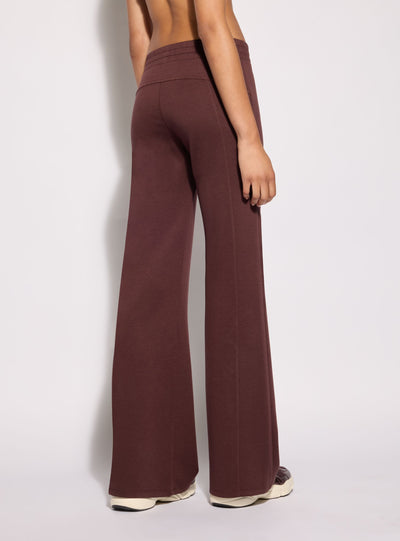 Pantaloni tuta sportivi wide leg a tinta unita