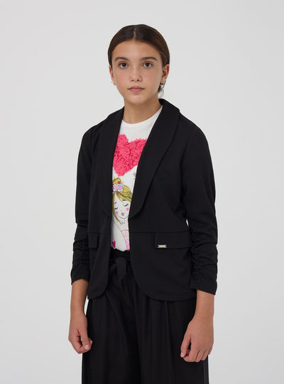 Giacca glamour con maniche arricciate