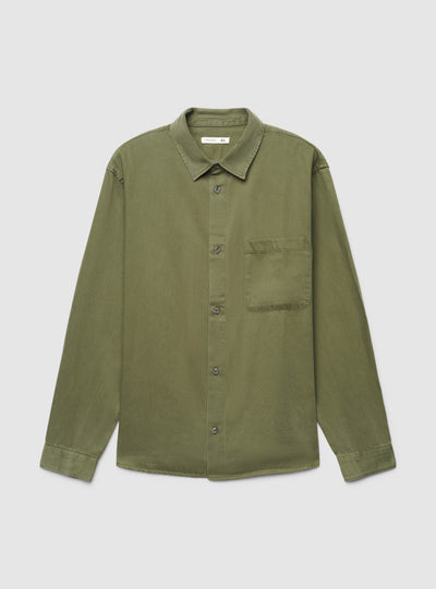 Camicia twill cotone con taschino