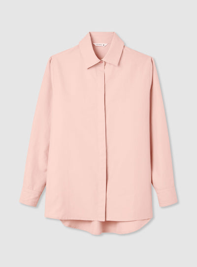 Camicia ampia in popeline
