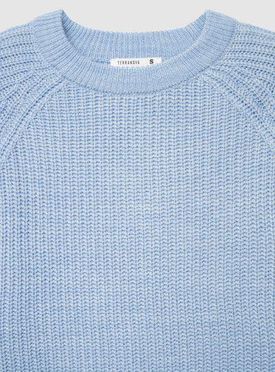 Maglia girocollo a costa inglese