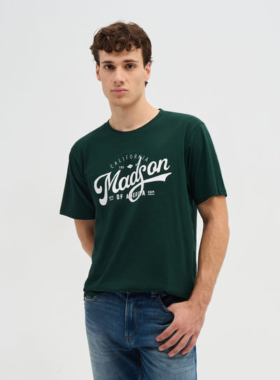 T-shirt comfort con stampa college