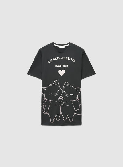 T-shirt pigiama con stampa