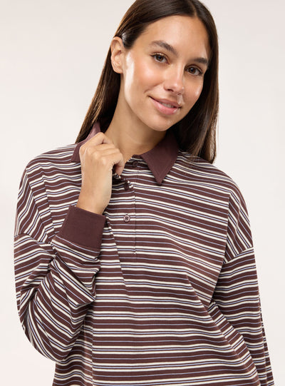 T-shirt polo a righe