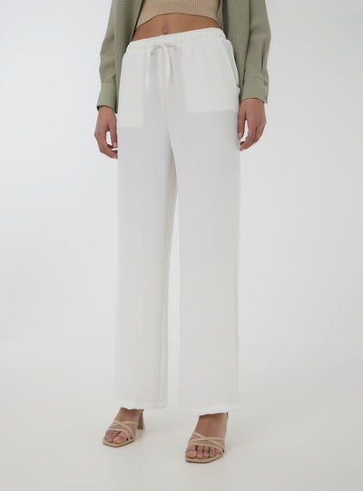 Pantalon large avec cordon de serrage