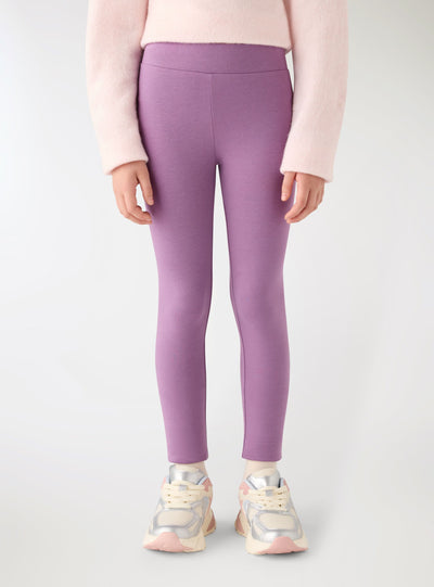 Leggings lunghi a vita alta tinta unita