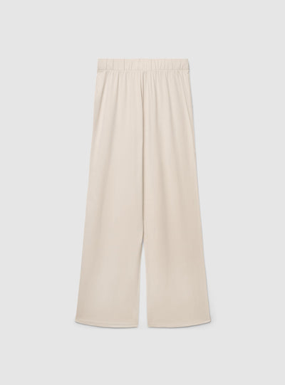 Pantaloni pigiama wide leg a tinta unita