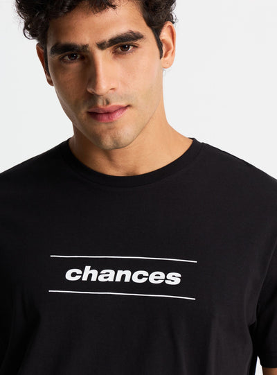 T-shirt con stampa lettering