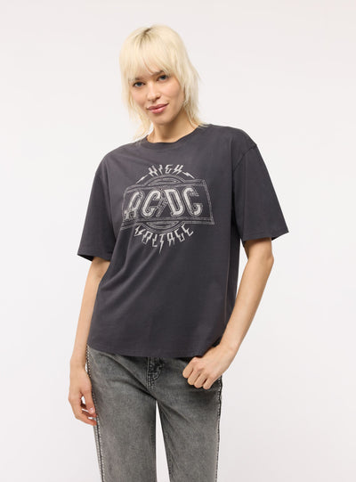 T-shirt ampia con stampa AC/DC