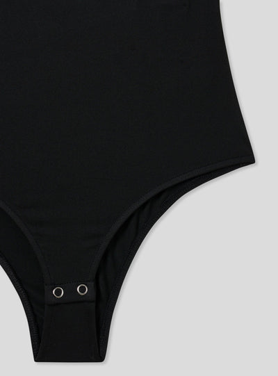 Body elasticizzato con scollo quadrato
