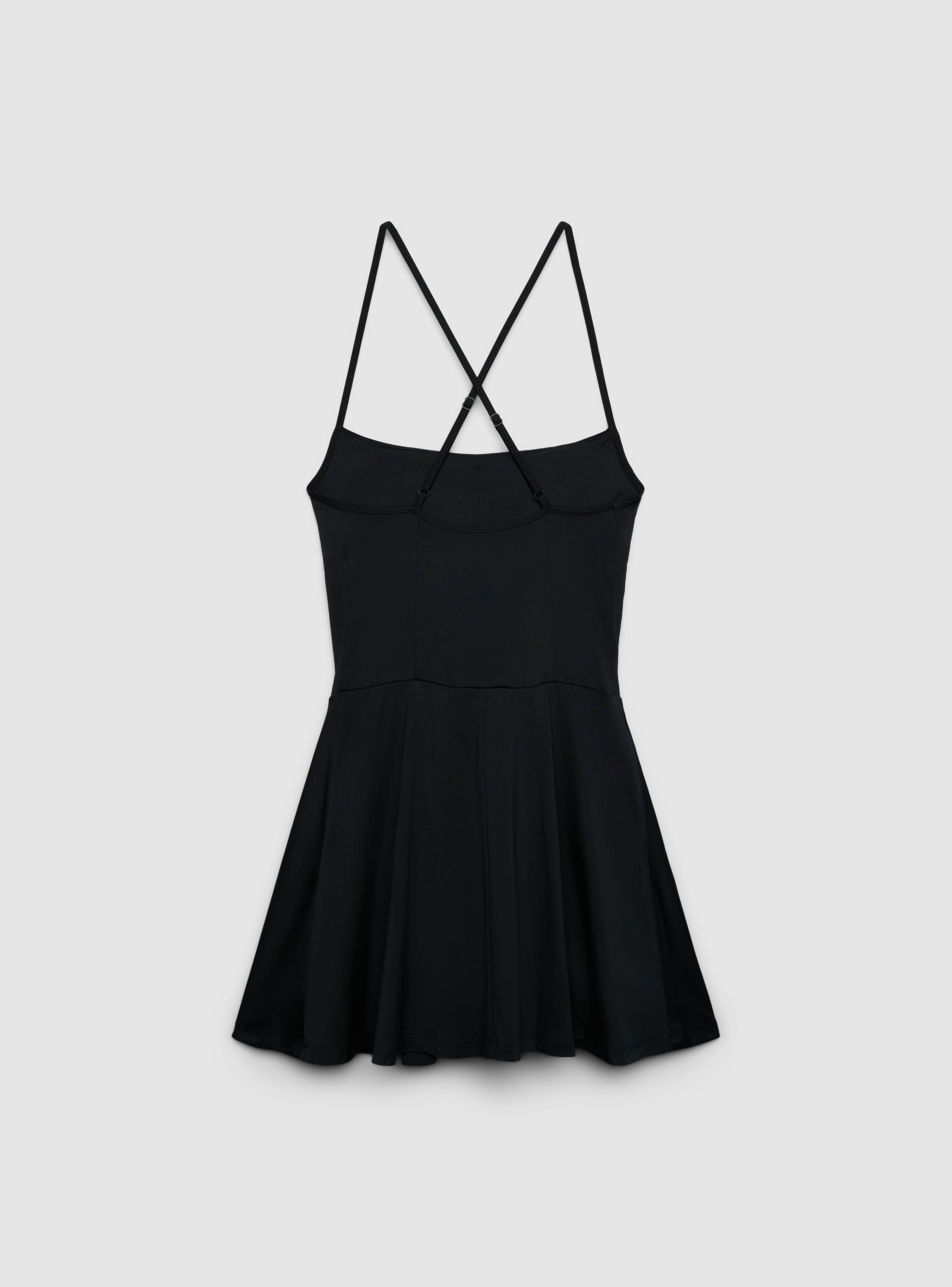 Dress with cups and crossed straps