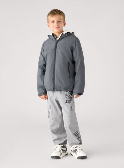 Giacca tecnica con cappuccio e zip