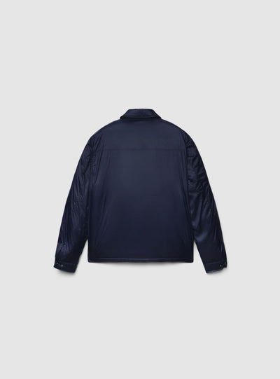 Giacca camicia imbottita con zip e tasche con patta