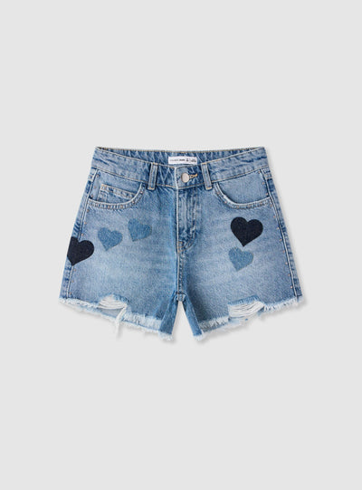 Pantalone Jeans Corto Applicazioni