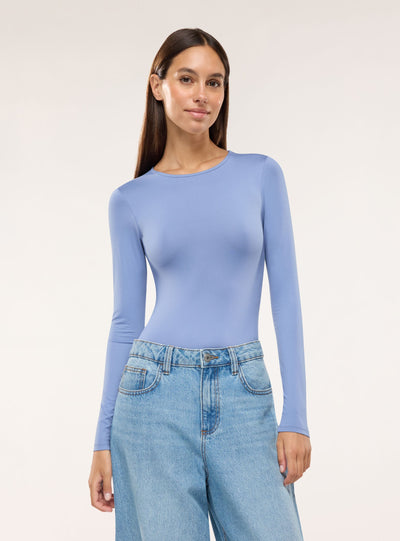 T-shirt body a maniche lunghe tinta unita