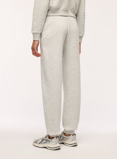 Pantaloni tuta vita alta con scritta college