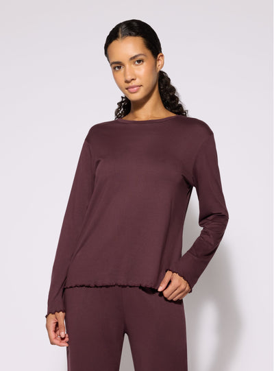Einfarbiges Pyjama-T-Shirt