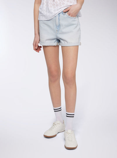 Shorts mom chiari in denim