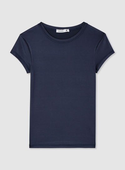 T-shirt a tinta unita a manica corta