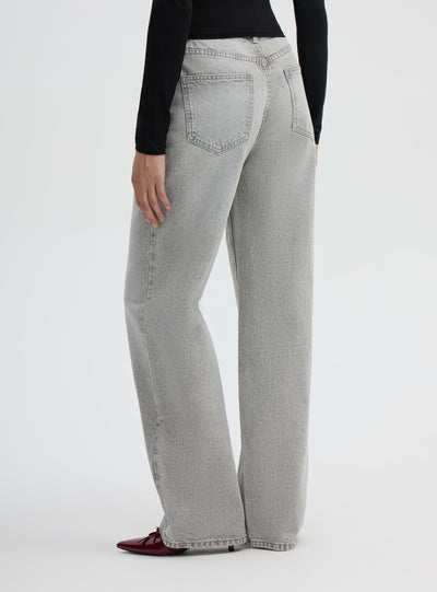 Jeans wide leg a tinta unita
