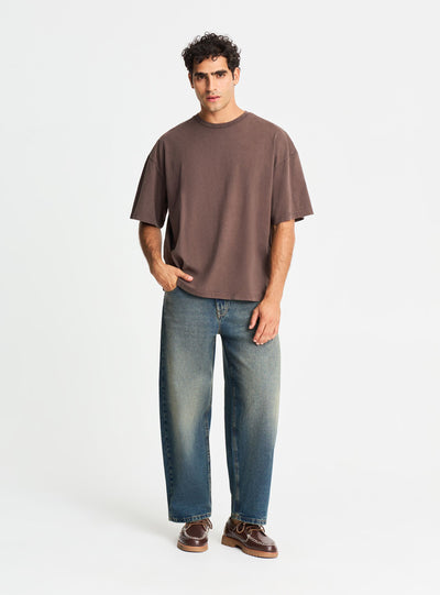 T-shirt boxy a tinta unita