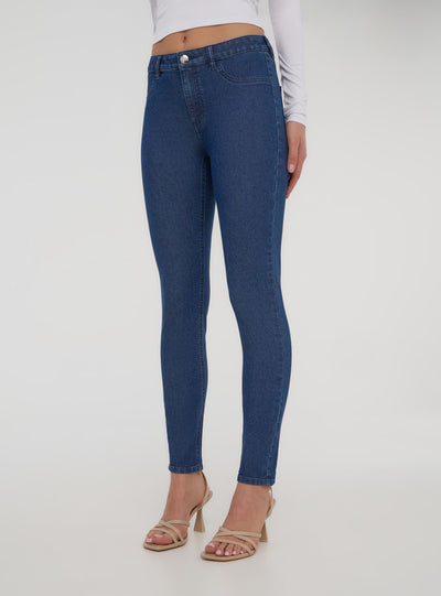Dark solid-colour jeggings