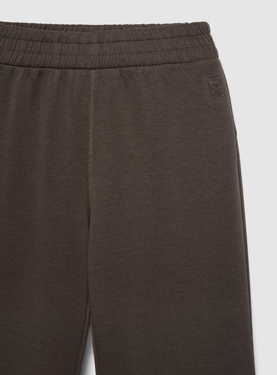 Pantaloni tuta sportivi wide leg a tinta unita