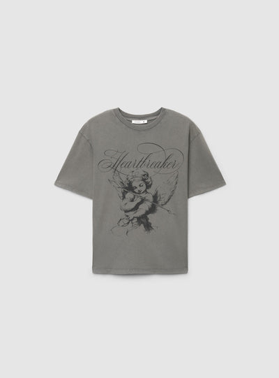 T-shirt ampia con stampa angeli