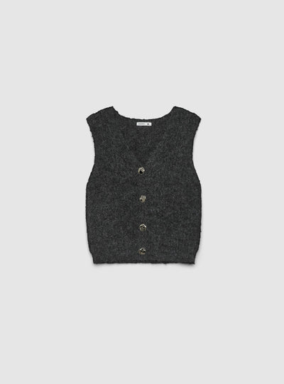 Buttoned cardigan vest