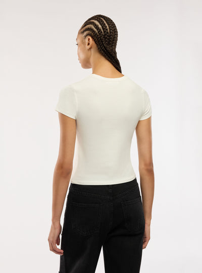 T-shirt slim con scritta