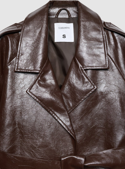 Trench corto con cintura