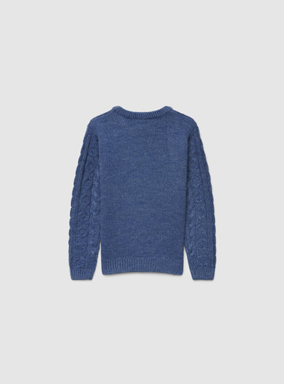 Maglia a trecce girocollo