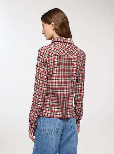 Camicia a quadri con taschini