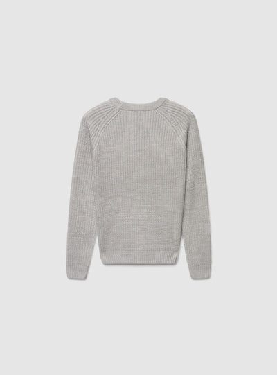 Maglia girocollo a costa inglese