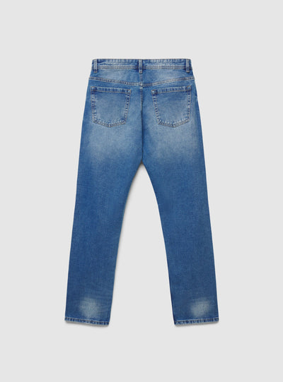 Jeans straight a tinta unita