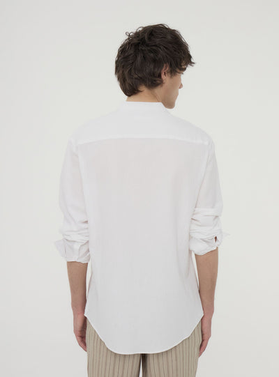 Camicia coreana tinta unita