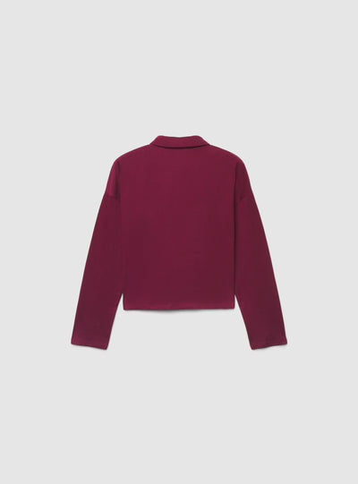T-shirt over modello polo con ricamo college