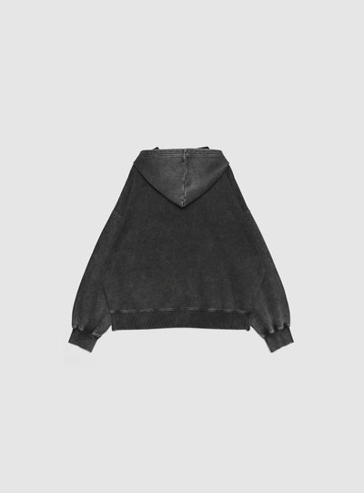 Felpa crop con zip e cappuccio