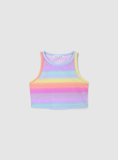 Top crop multicolor sfumato
