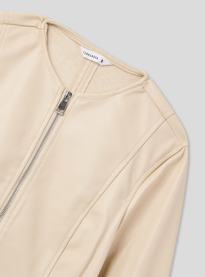 Leather-effect biker jacket