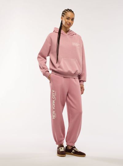 Pantaloni tuta con coulisse e scritta