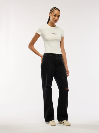 T-shirt slim con scritta