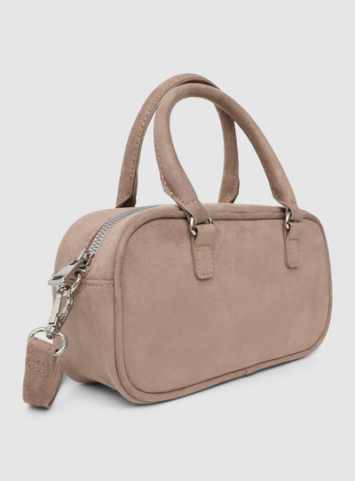 Borsa effetto scamosciato con tracolla